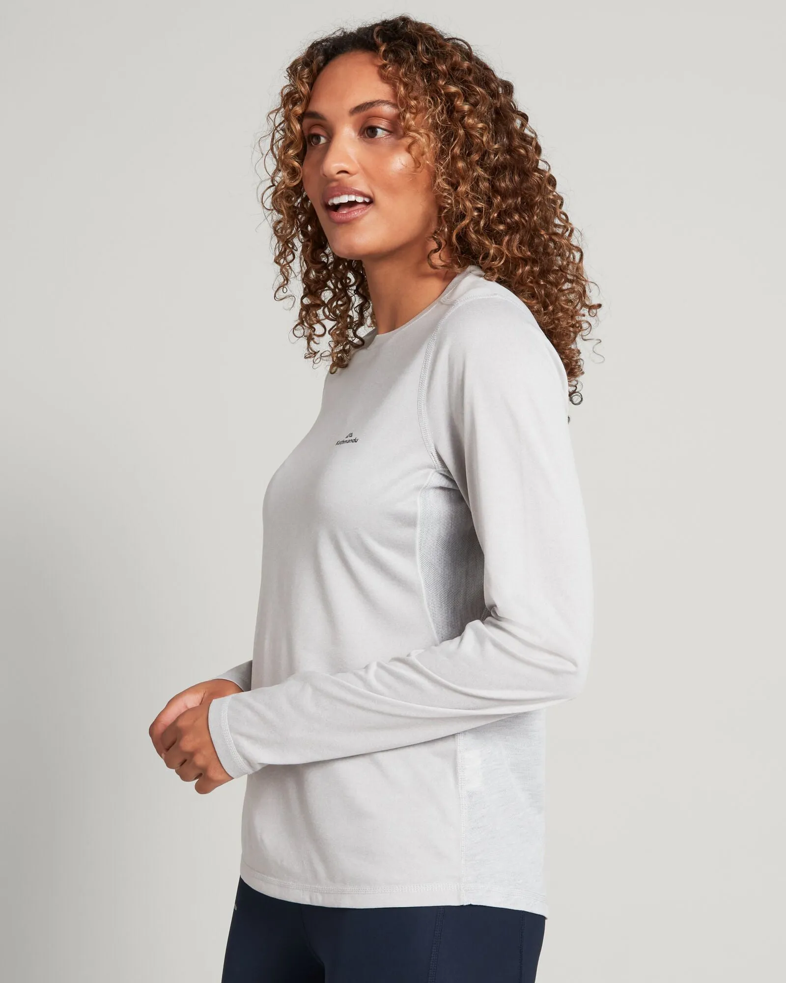 Accion Women's driMOTION Long Sleeve T-Shirt - Mid Grey Marle