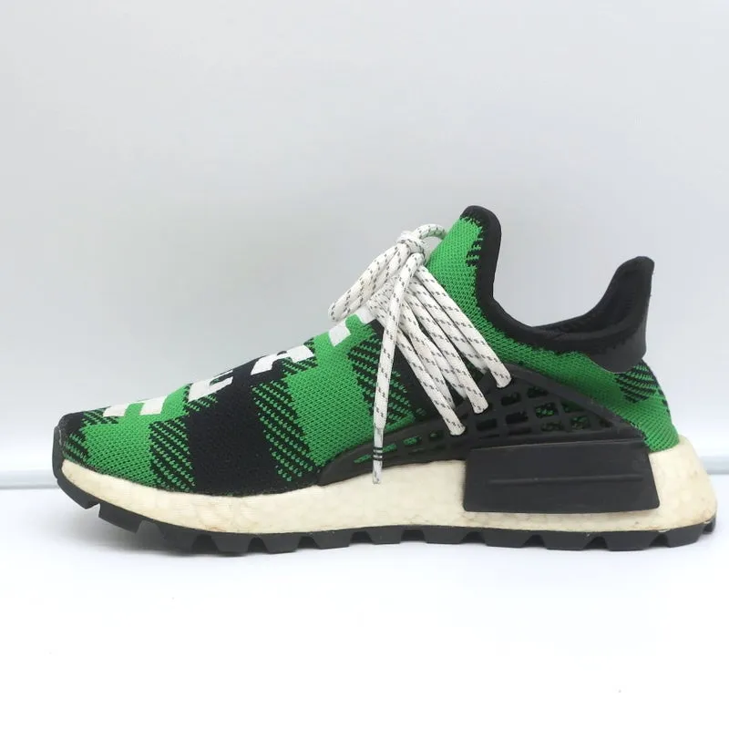 Adidas Pharrell x Billionaire Boys Club NMD Hu Trail Green Plaid Sneakers Size 7
