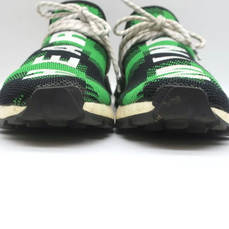 Adidas Pharrell x Billionaire Boys Club NMD Hu Trail Green Plaid Sneakers Size 7