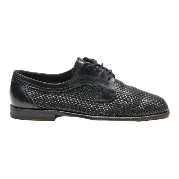 BALLY Derby Shoes Black Leather Mens UK 7.5