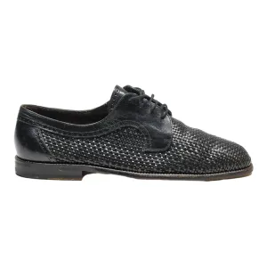BALLY Derby Shoes Black Leather Mens UK 7.5