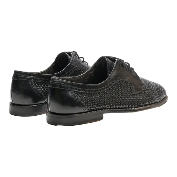 BALLY Derby Shoes Black Leather Mens UK 7.5
