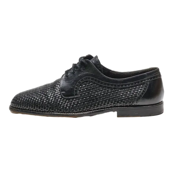 BALLY Derby Shoes Black Leather Mens UK 7.5