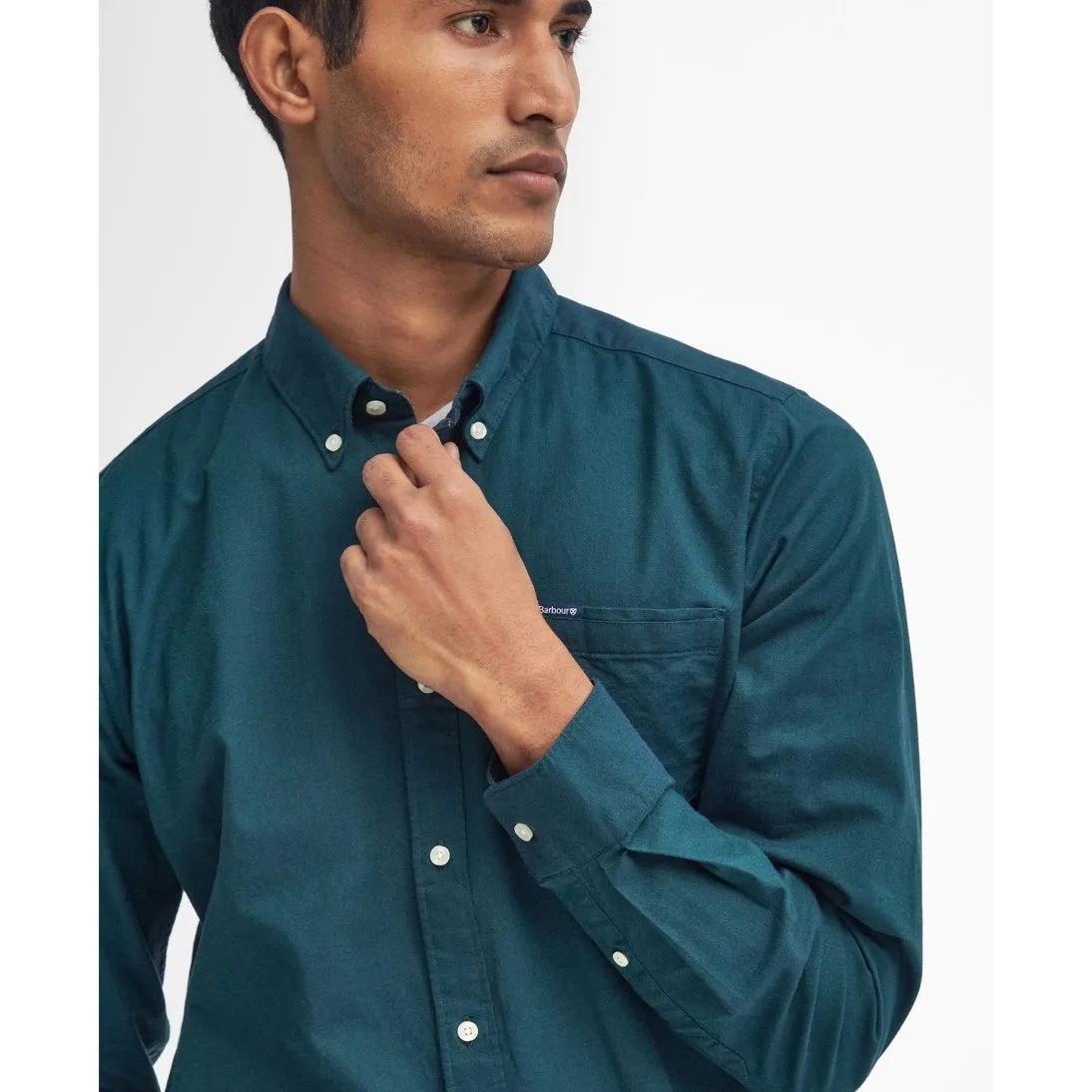 Barbour Marsden Tailored Long-Sleeved Shirt MSH5527GN59 Evergreen