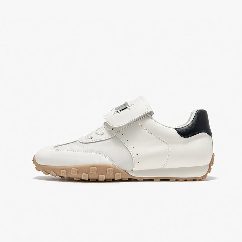 BeauToday Metallic Neutral Sneakers Tennis Trainers Flats for Women