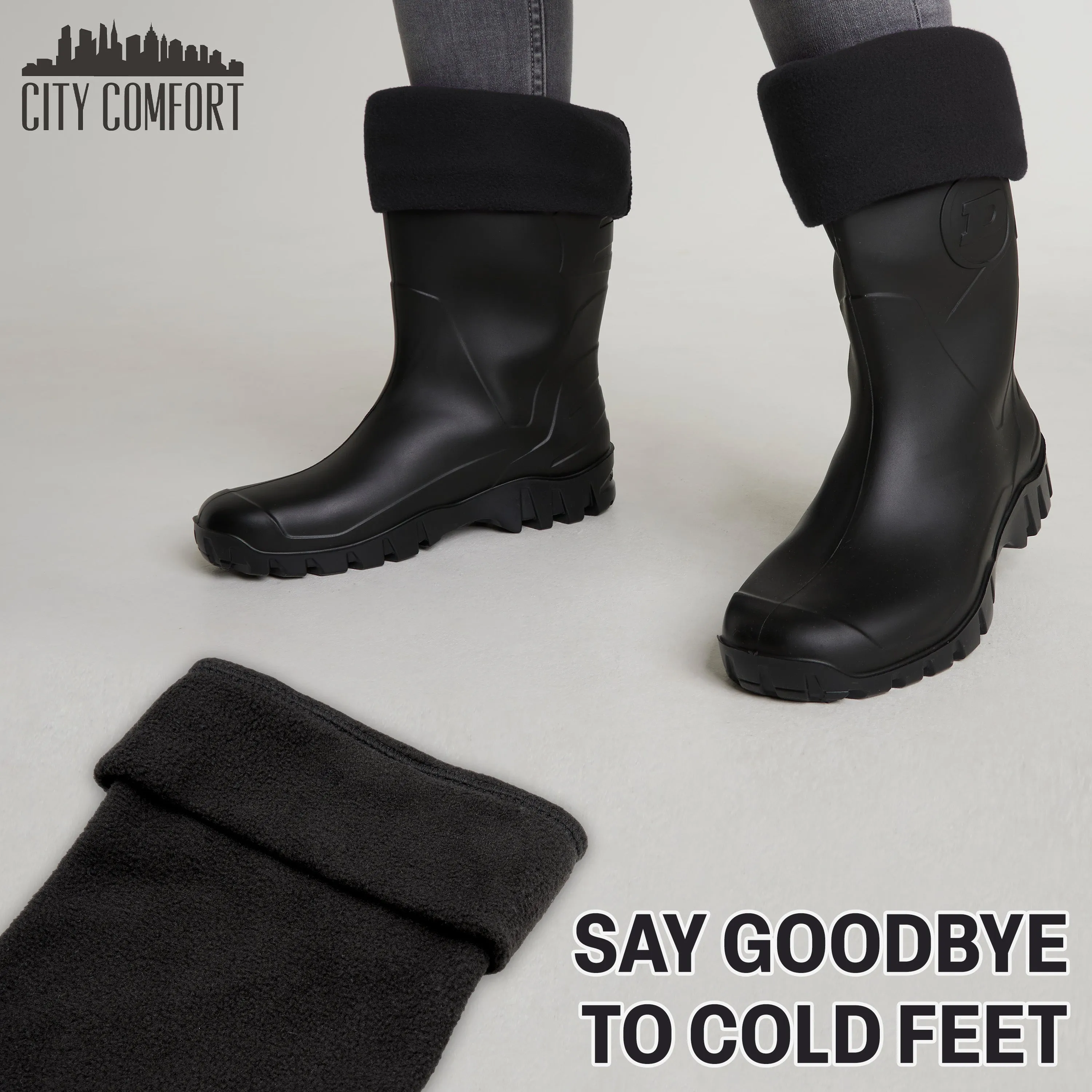 Boot Liner for Women and Teenagers - Warm Fleece Wellie Socks