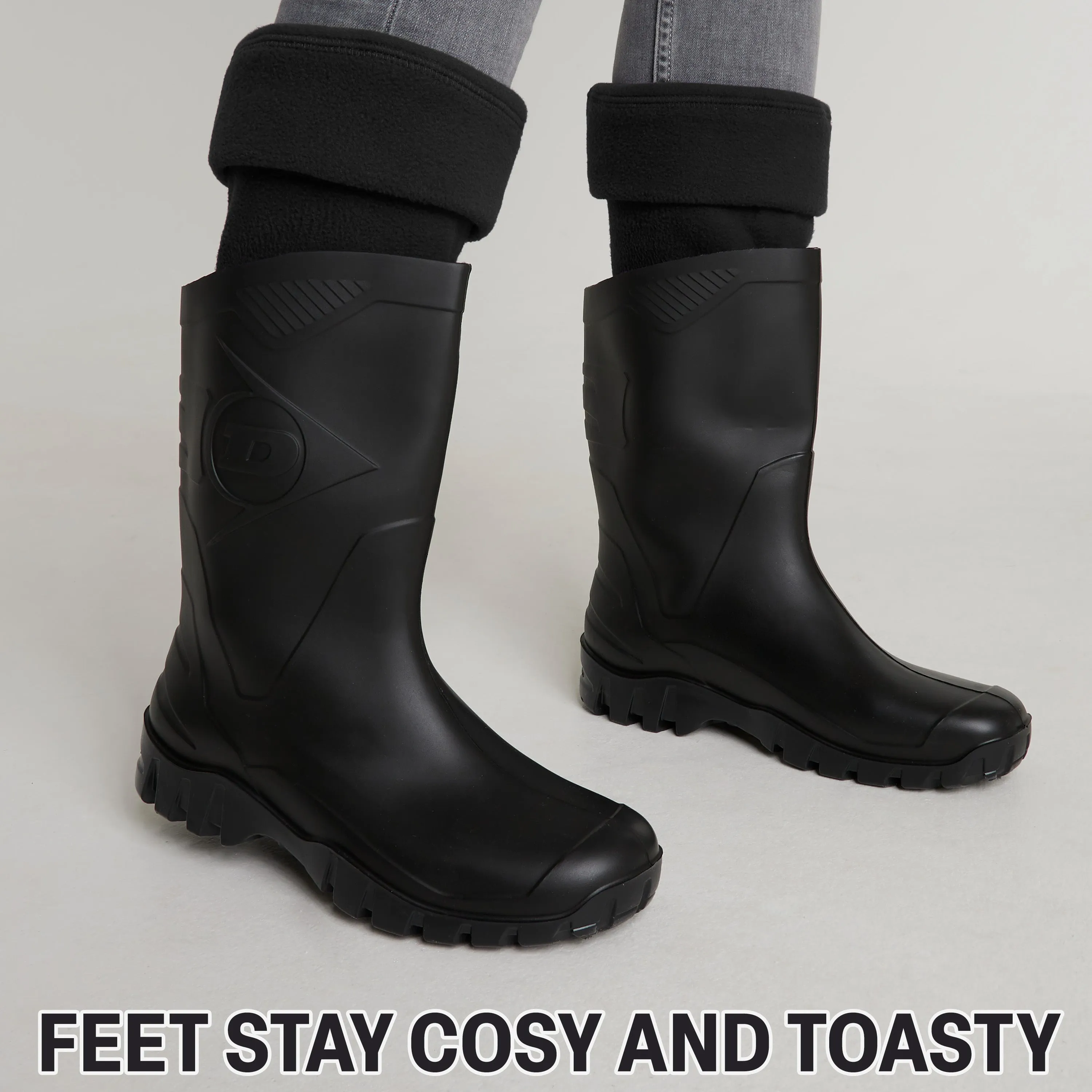 Boot Liner for Women and Teenagers - Warm Fleece Wellie Socks