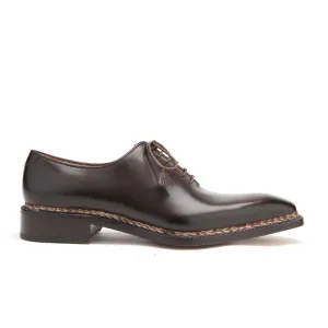 Caporicci 1400 Men's Luxury Italian Designer Shoes Castagno Brown Calfskin Oxfords (CAP1039)