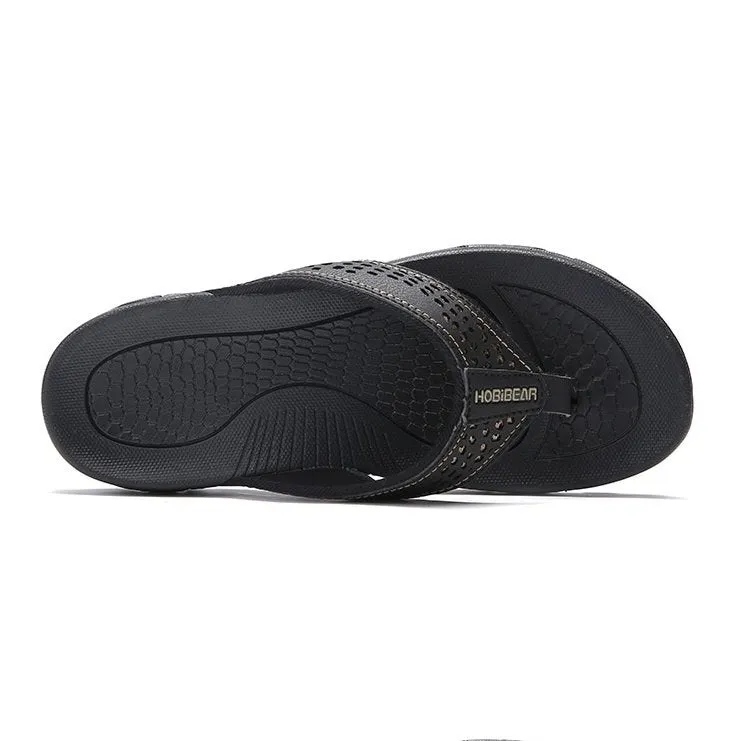 Cuzcare Men Orthopedic Sandals Anti-slip Beach Flip-flops