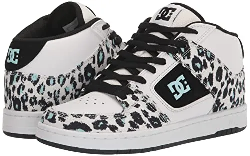 DC Women's Manteca 4 Mid High Top Casual Skate Shoe, Cheetah Print, 9