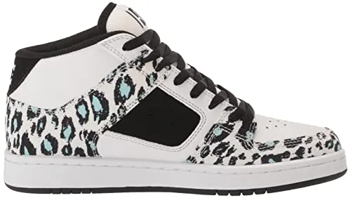 DC Women's Manteca 4 Mid High Top Casual Skate Shoe, Cheetah Print, 9