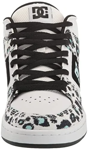 DC Women's Manteca 4 Mid High Top Casual Skate Shoe, Cheetah Print, 9