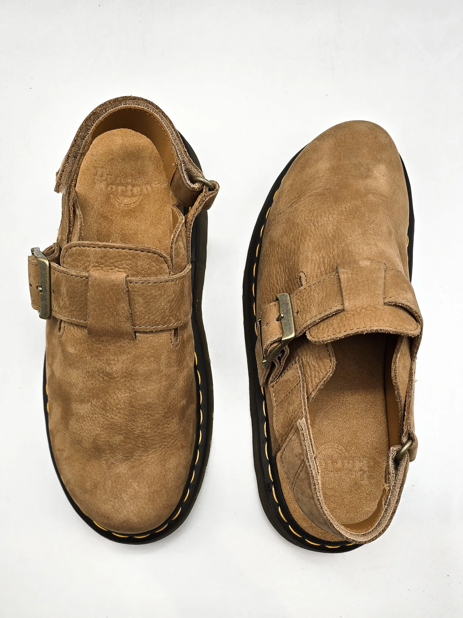 DR. MARTENS JORGE II SAVANNAH TAN SUEDE SLINGBACK MULE