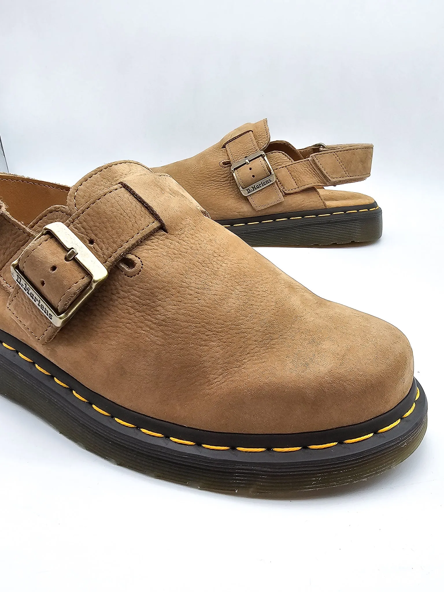 DR. MARTENS JORGE II SAVANNAH TAN SUEDE SLINGBACK MULE
