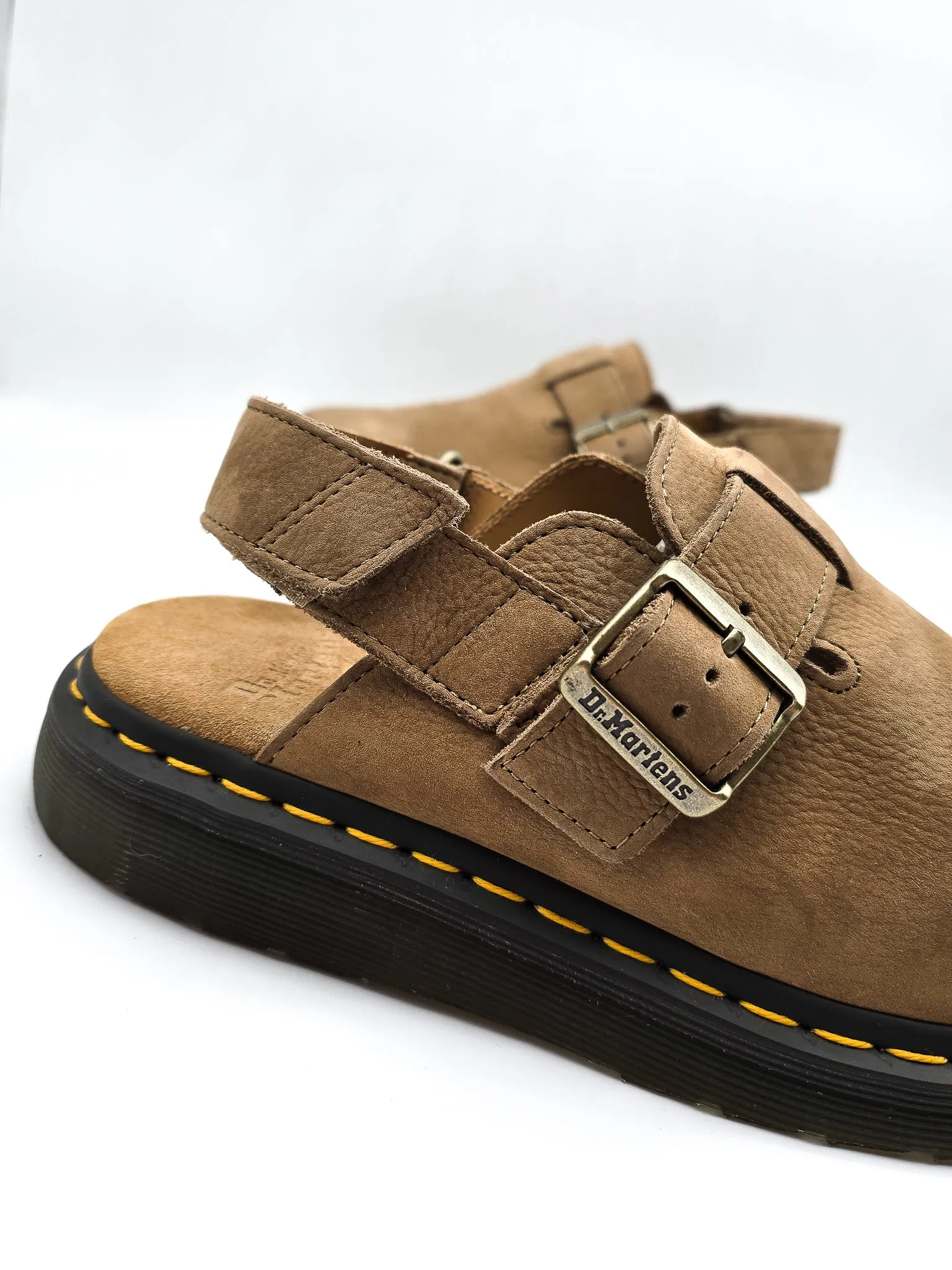 DR. MARTENS JORGE II SAVANNAH TAN SUEDE SLINGBACK MULE