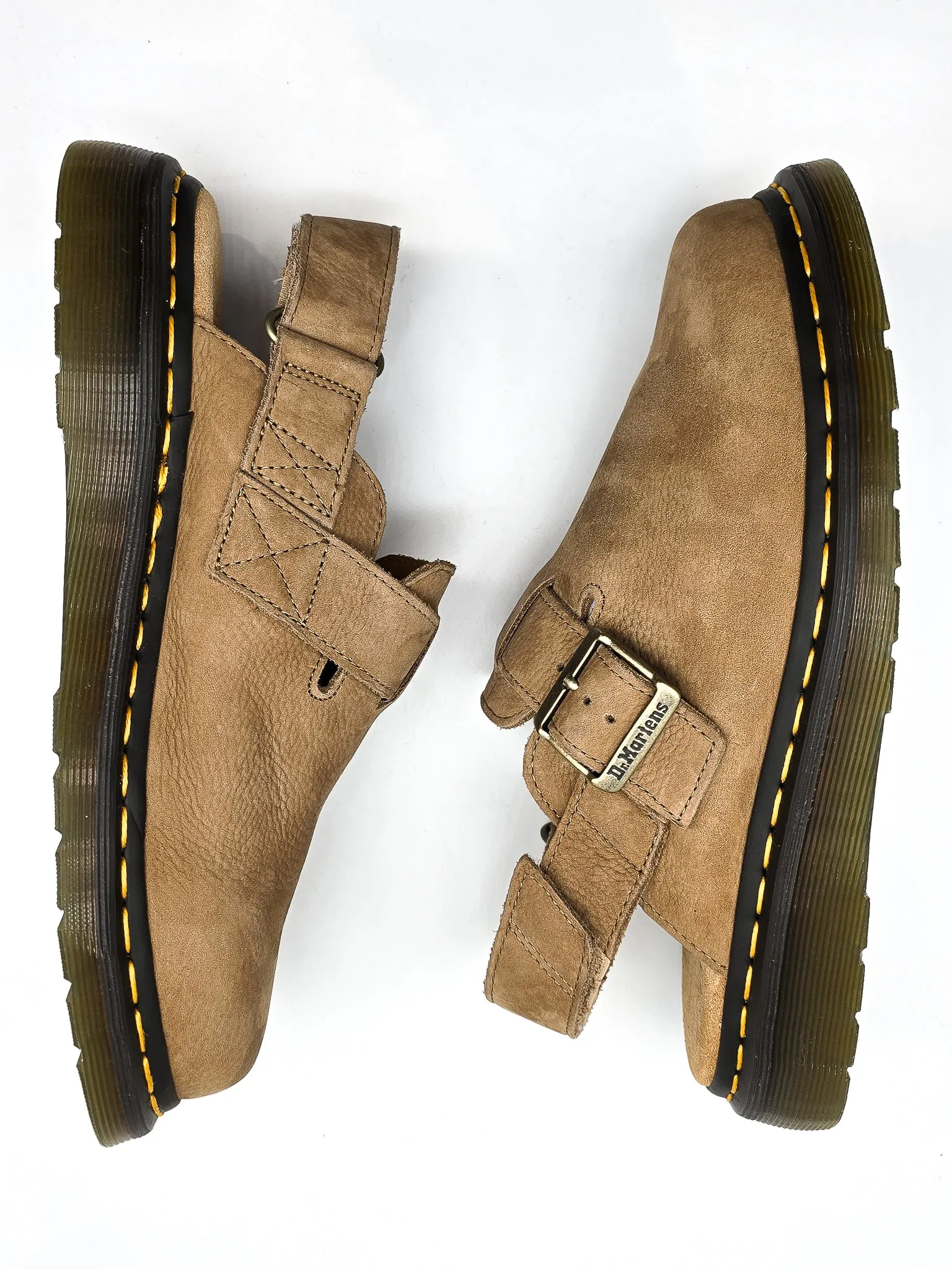 DR. MARTENS JORGE II SAVANNAH TAN SUEDE SLINGBACK MULE