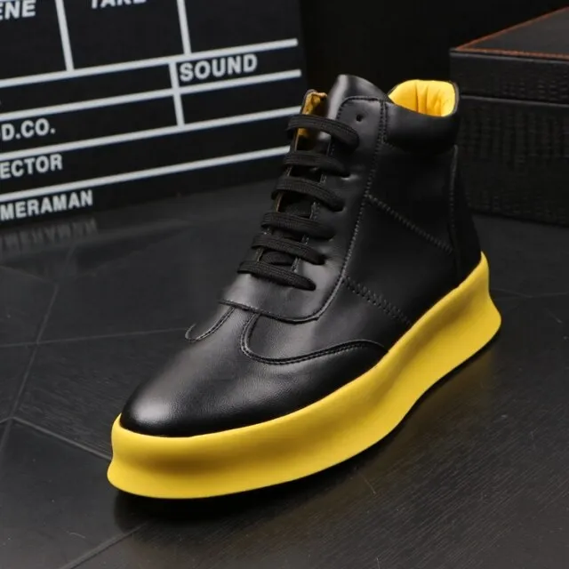 Fashion High Top Casual Leather Sneakers