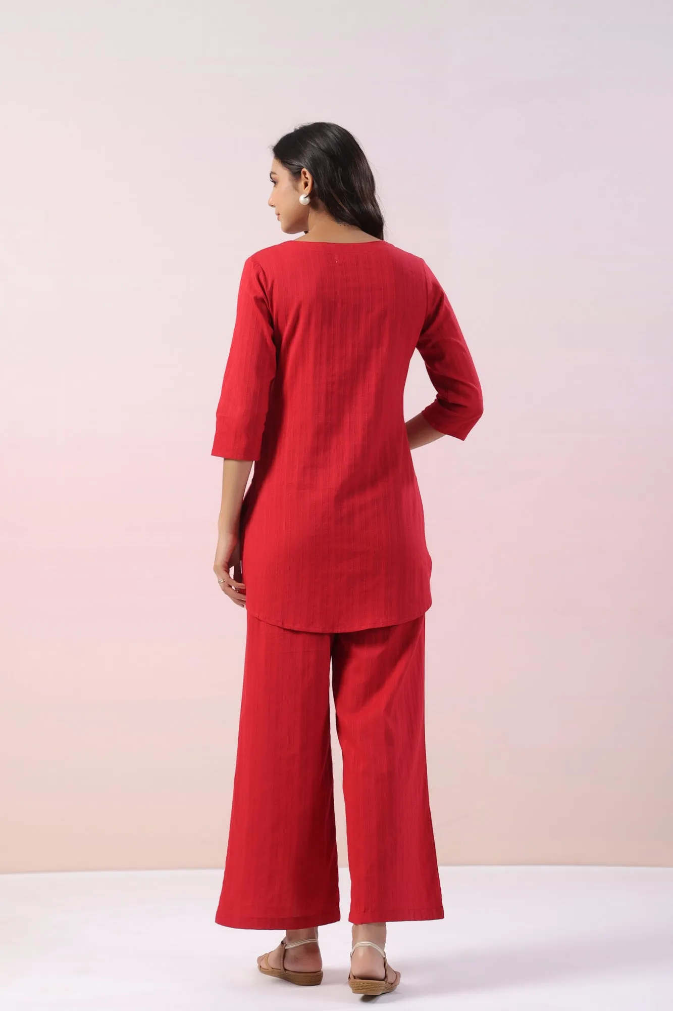 Fio Solid Cotton Coord Set