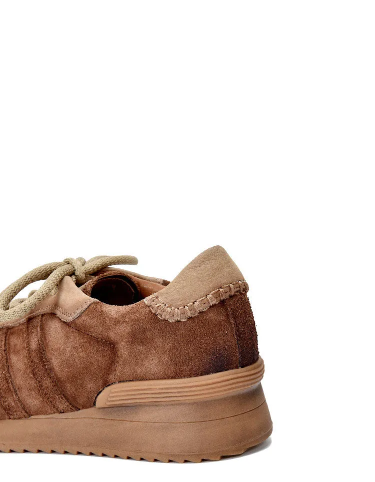 Handmade Leather Stitch Comfortable Retro Sneakers