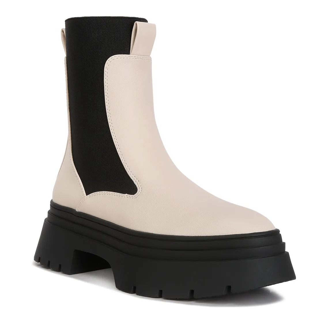High Top Chunky Chelsea Boots