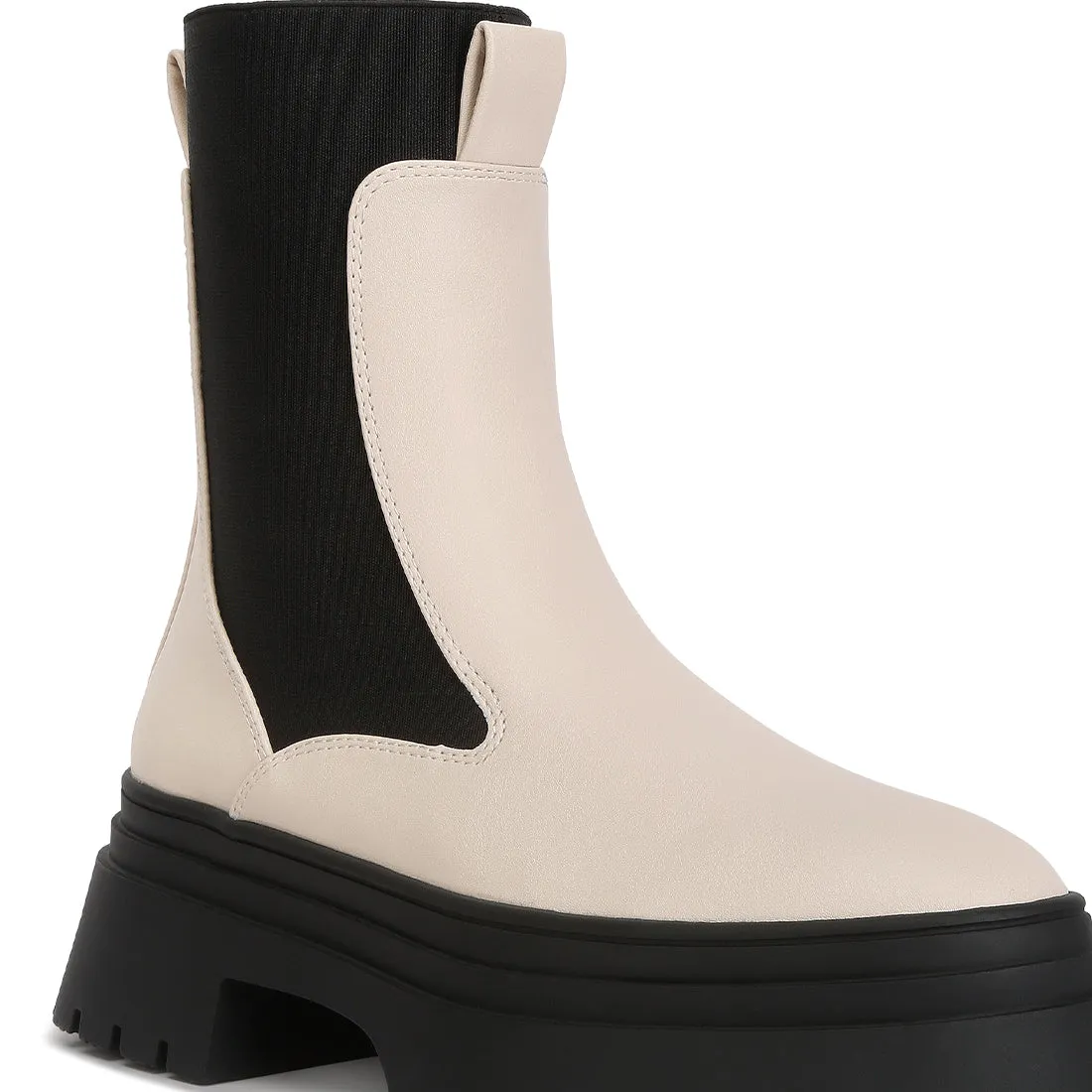 High Top Chunky Chelsea Boots