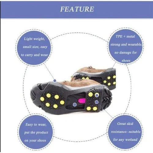 Ice Traction Silicone Nonslip Anti-Skid Snow Shoe Cleat