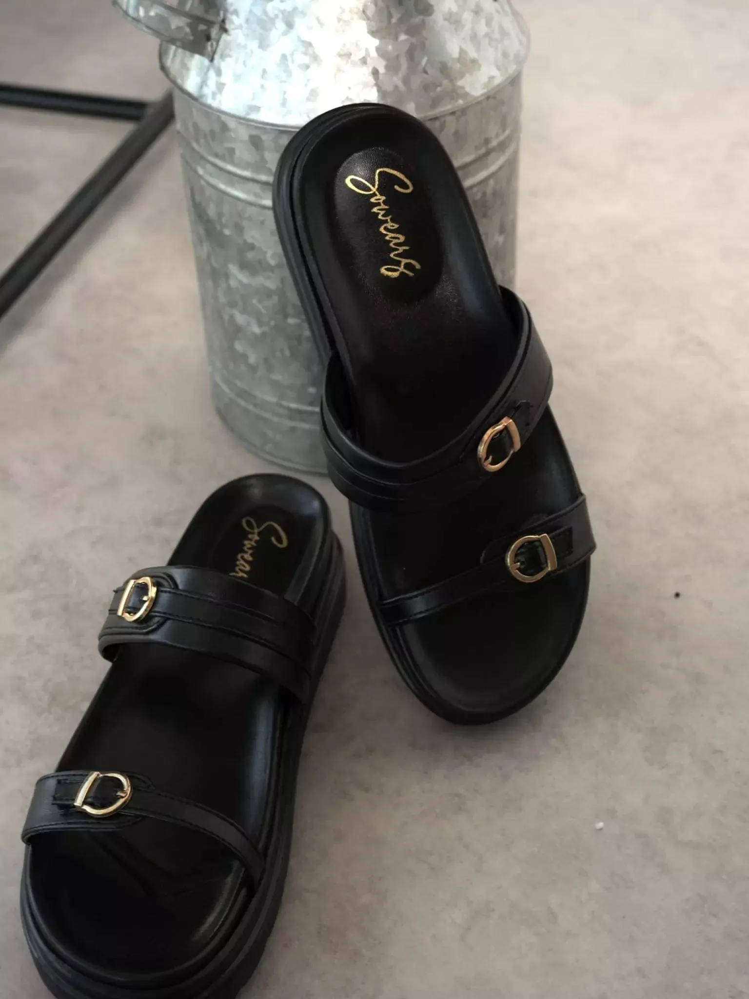 Meet Me There Comfort Sandals - Black