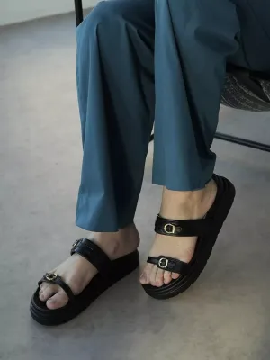 Meet Me There Comfort Sandals - Black