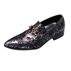 Men Slip On Printed Oxford Shoes