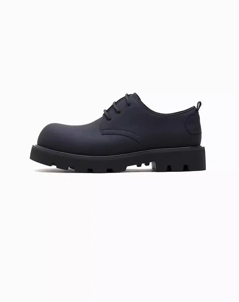 Mickey Derby Leather Round Toe Big Toe Men's Dress Shoes