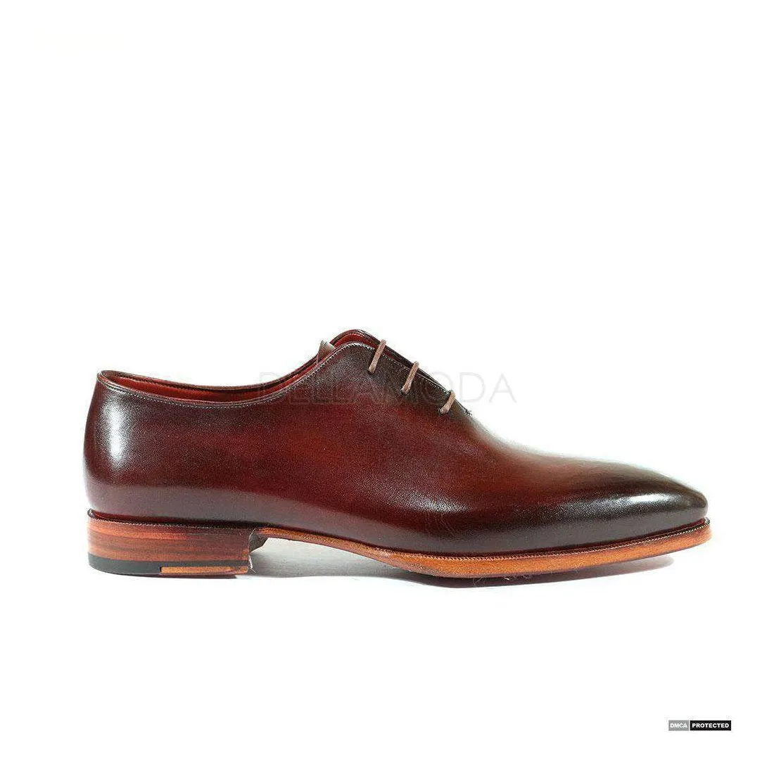 Paul Parkman Handmade Designer Shoes Handmade Men's Designer Shoes Dress Hand-Painted Brown Oxfords (PM1014)