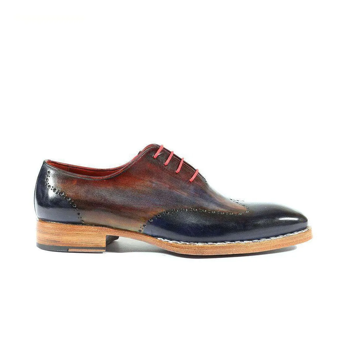 Paul Parkman Handmade Designer Shoes Handmade Men's Designer Shoes Wingtip Goodyear Welted Hand-Painted Multi-Color Oxfords (PM1015)