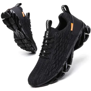 SKDOIUL Black Tennis Shoes Men mesh Breathable Comfort Fashion Running Shoes Sport Athletic Walking Sneakers Man Runner Jogging Shoes Size 9.5