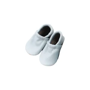 Starry Knight Spring Leather Moccasin Baby Booties- Powder Blue
