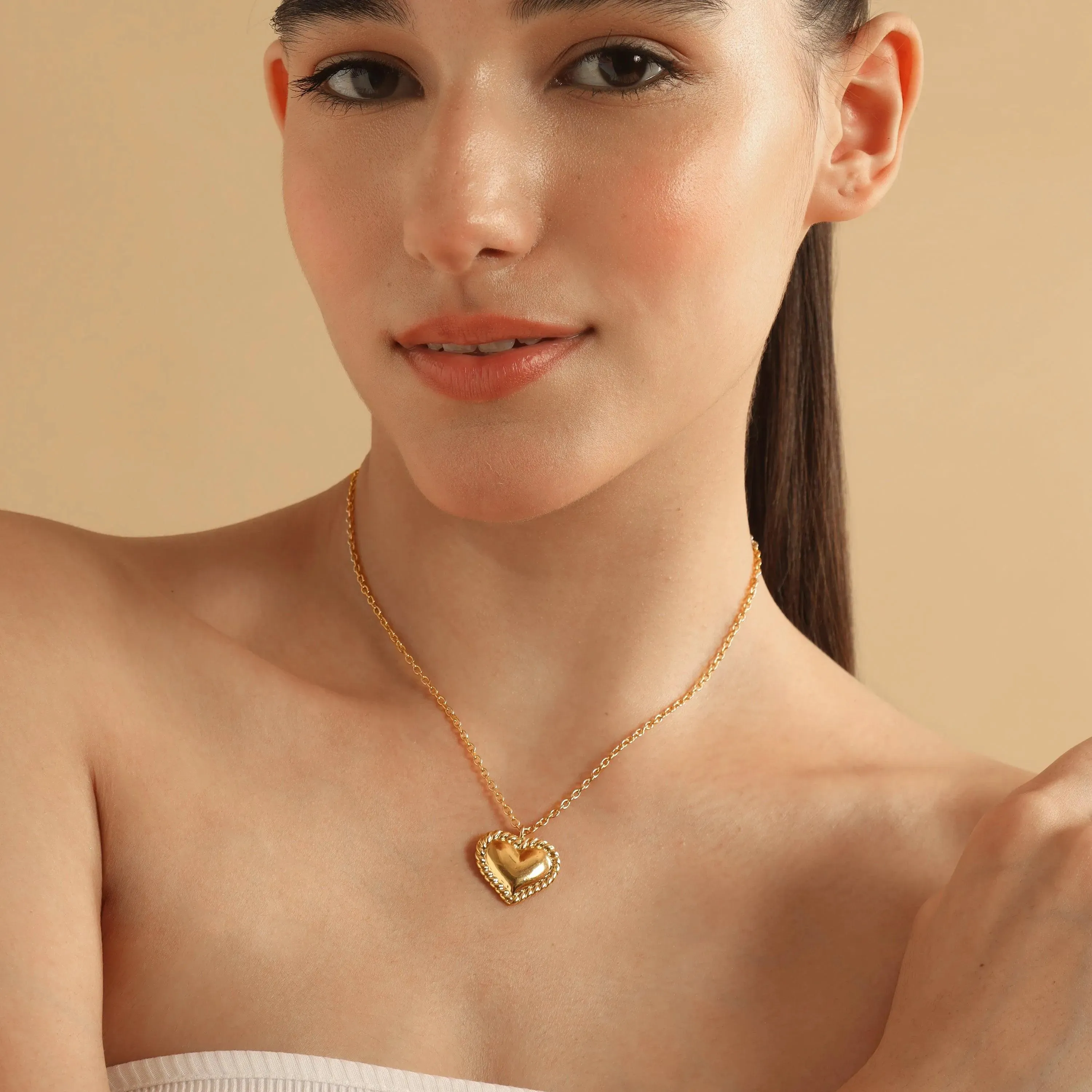 TFC Heartfelt Gold Plated Pendant Necklace