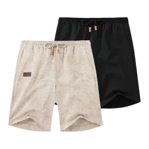 Versatile Design Pack of Two Casual Linen Vacation Shorts