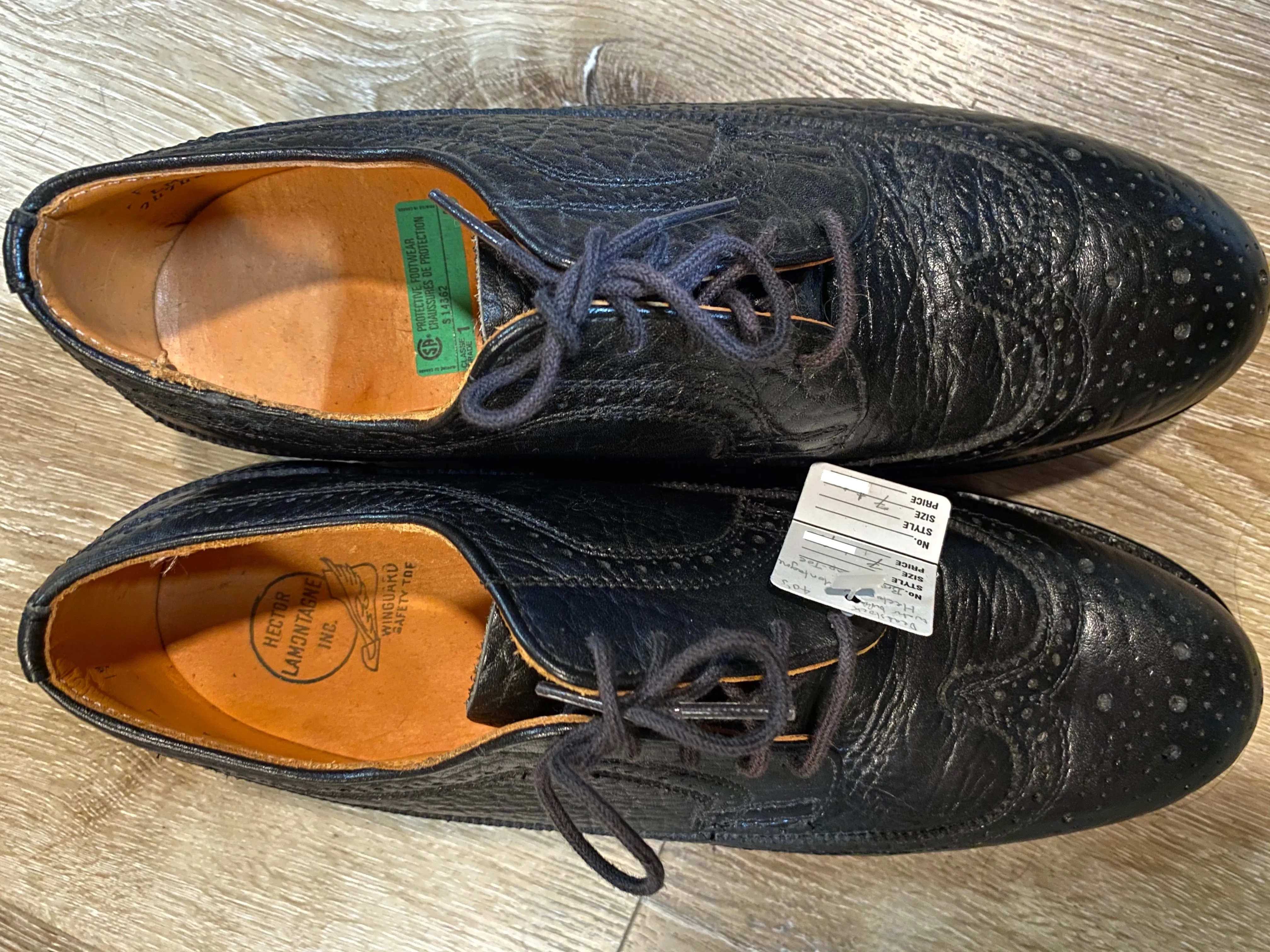 Wingtip Brogue Hector La Montagne Protective Derby Shoe 7M 39/40 (Canada)